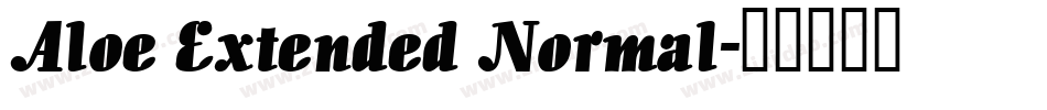 Aloe Extended Normal字体转换
